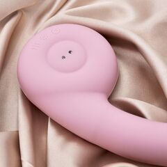Розовый вибростимулятор точки G с нагревом Bendable Heating G-Spot Vibrator - 