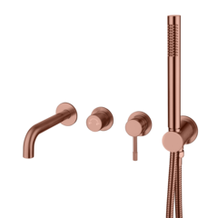 Boheme 464-3-CB Смеситель встроенный + ручной душ + излив Uno COPPER BRUSHED фото
