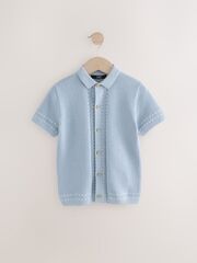 Кардиган с коротким рукавом для мальчика Next E27-916, Голубой