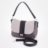 Сумка Саломея 460 мульти итальянский серо-черный