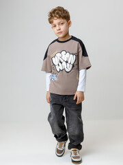 фуфайка  для мальчика  КР 302771/древесный к644