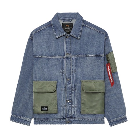 Куртка Alpha Industries Denim Jacket Replica Blue (Синяя)
