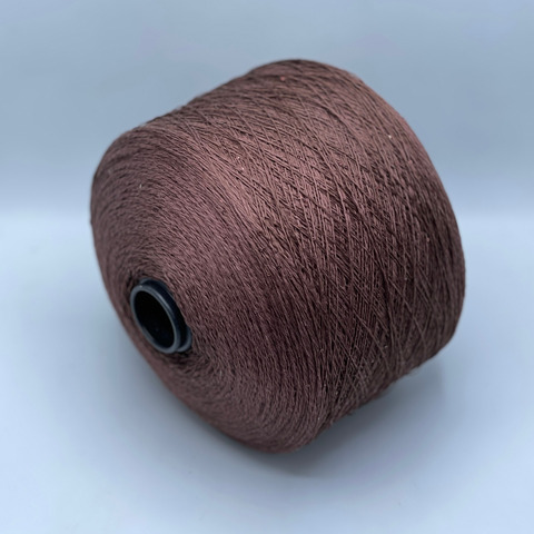 Бобинная пряжа, Linette Pailletes, 450м, 80% Лен, 20% Полиэстер(пайетка),Какао+пайетка.37917