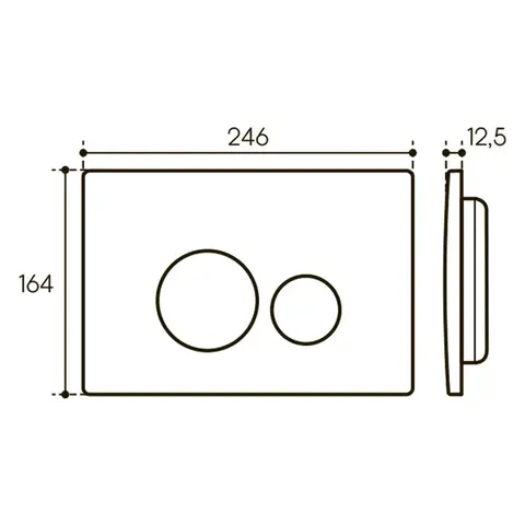 Панель смыва Aqueduto CIRCULO Novo, матовый черный