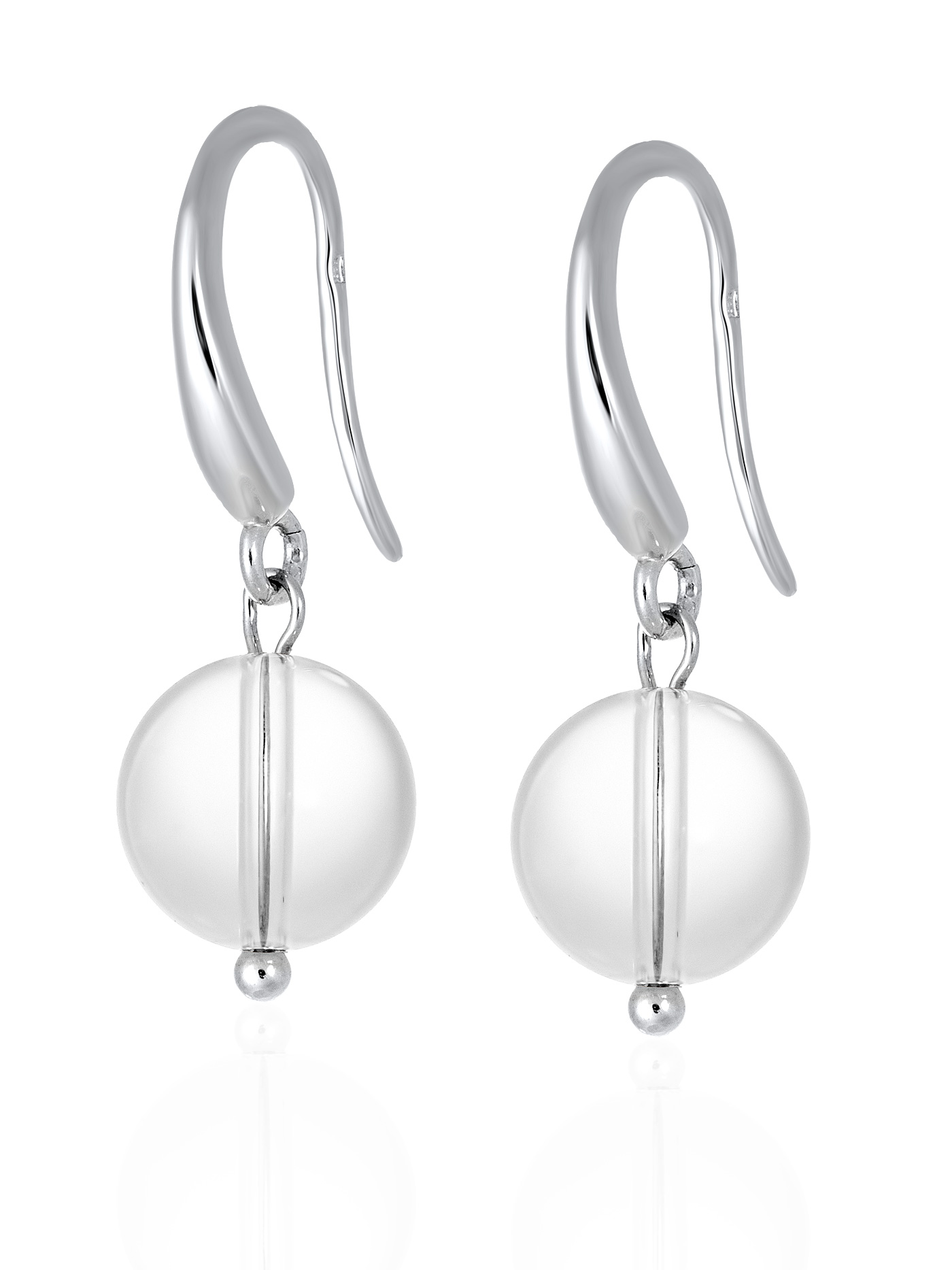 Серебряные серьги с горным хрусталем