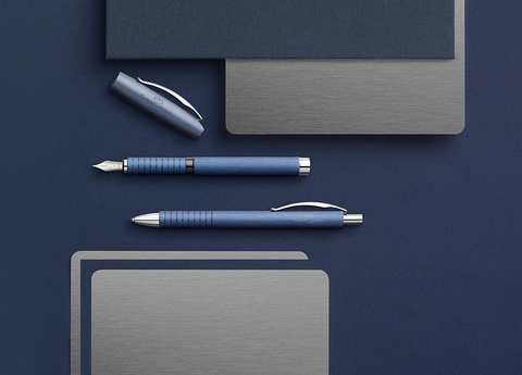Ручка перьевая Faber-Castell Essentio Aluminium Blue, F  (148441)