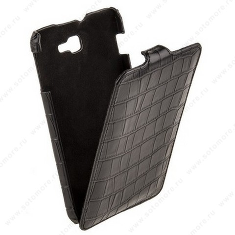 Чехол-флип Melkco для Samsung Galaxy Note N7000 Leather Case Jacka Type (Crocodile Print Pattern - Black)