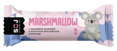 Маршмеллоу батончик Soj с вишневой начинкой в молочном шоколаде