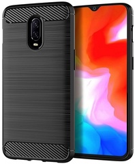 Чехол для OnePlus 6T цвет Black (черный), серия Carbon от Caseport