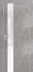 Дверь PX-10 AL кромка с 2-х ст. / Цвет Серый бетон / белоснежный лакобель / Двери PROFILO PORTE