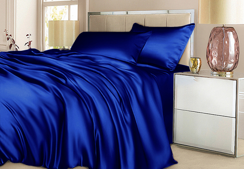 Постельное белье 2 спальное евро макси Luxe Dream синее