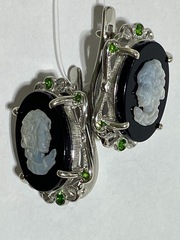 Камея (серьги из серебра)