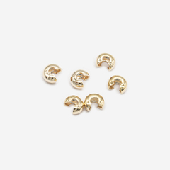 Укрывная (обжимная) бусина, 3мм, позолота