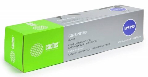 Картридж лазерный Cactus CS-EPS190 S050190 черный (4000стр.) для Epson AcuLaser C1100, C1100N, CX11, CX11N, CX11NF, CX11NFC