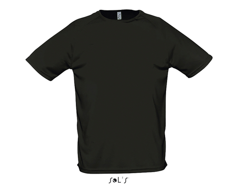 Футболка SPORTY, мужская, полиэстер 140. (Чёрный, XS)