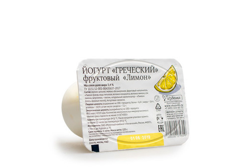 Йогурт греческий с лимоном Избенка, 125г