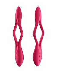 Красный многофункциональный вибратор для пар Satisfyer Elastic Joy - 