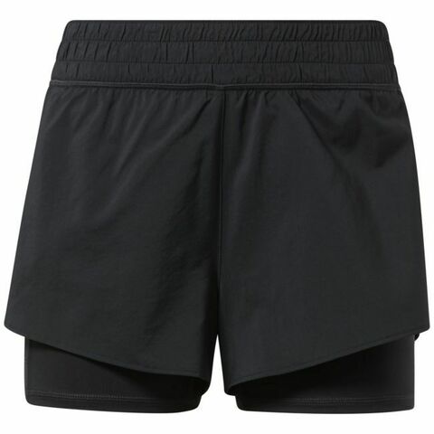 Женские теннисные шорты Reebok Workout Run 2in1 Short W - black