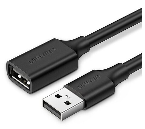 Кабель UGREEN US103 (10316) USB 2.0 A Male to A Female Cable 2м черный