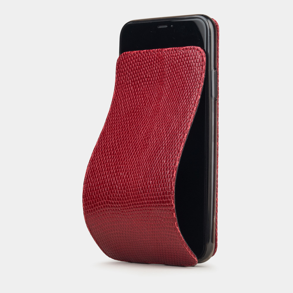 Special order: Чехол для iPhone 11 Pro Max из натуральной кожи ящерицы, красного цвета