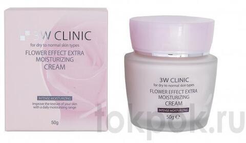 Крем для лица 3W Clinic Flower Effect Extra Moisturizing, 50 гр