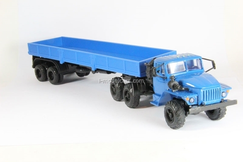 Ural-44202 with semitrailer blue Elecon 1:43