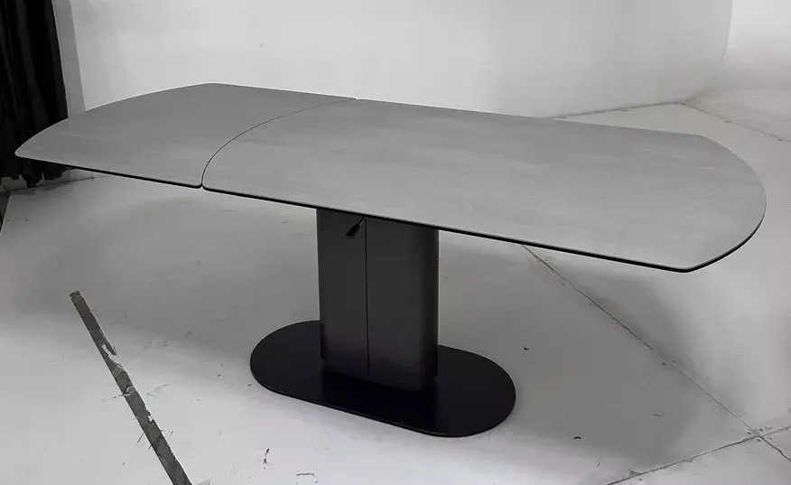 Стол KAI 140 TL-58 поворотная система раскладки, испанская керамика / Темно-серый / Черный, DISAUR