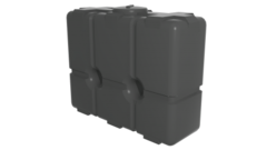 Ёмкость SК 2000 литров чёрная  Ирпласт прямоугольная 2000 л.(2020x720x1650см;черный) - арт.560886