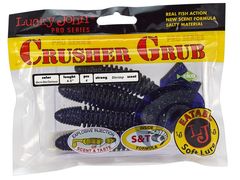 Твистеры съедобные LJ Pro Series Crusher Grub 4.5 in (114 мм), цвет T52, 4 шт