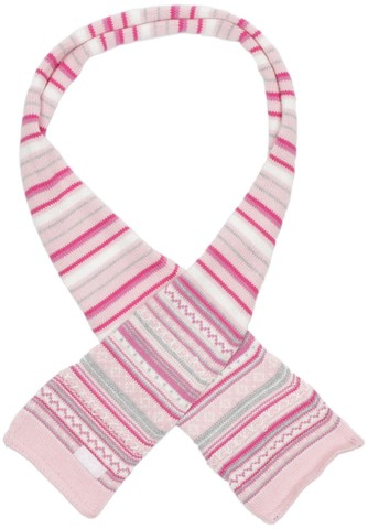 Розовый шарф в полоску Doll