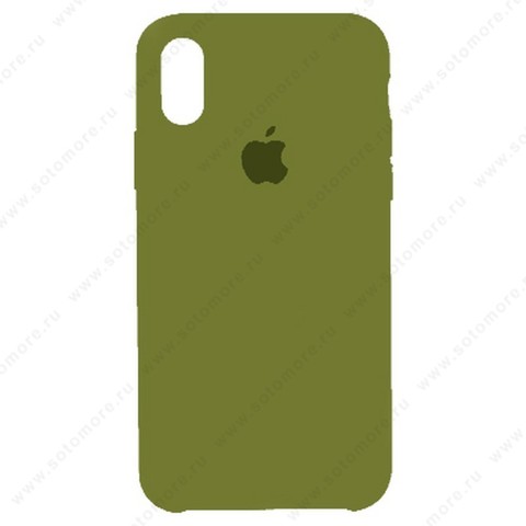 Накладка Silicone Case для Apple iPhone XR болотный