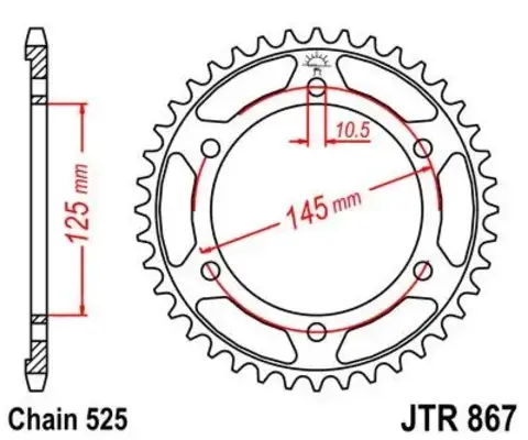 Звезда ведомая Ognibene 8014-R43 (JTR867.43)