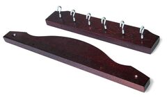 Киевница навесная из ясеня, с крюками (на 6 киев, цвет махагон)