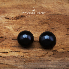 Бусина 12мм. Чёрный нефрит (модэ).