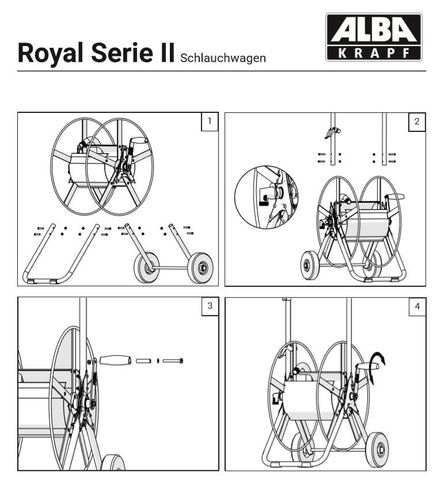 Металлическая тележка для шланга ALBA "ROYAL"