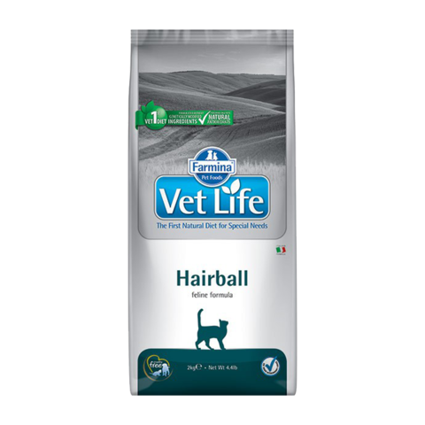 Farmina Vet Life Cat Hairball Лечебный сухой корм для кошек для выведения шерстяных комочков
