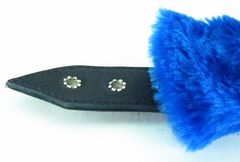 Синие наручники с мехом BDSM Light - 