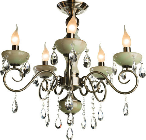 Люстра Arte Lamp Onyx green A9592PL-5AB