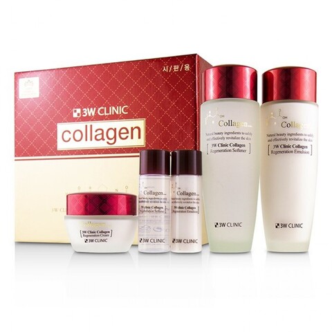 3W Clinic Collagen Skin Care 3 Items Set антивозрастной набор с коллагеном