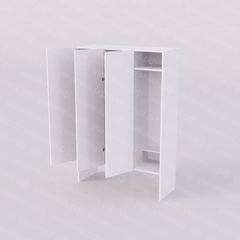 Детский шкафчик «Весенний закат» 3 секции (ЛДСП, ХДФ)