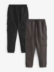 Брюки карго спортивные для мальчика Next M88-627, 2 шт., Черный, Темно-коричневый