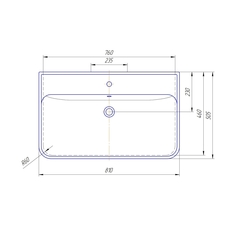 Умывальник Олимпия 80