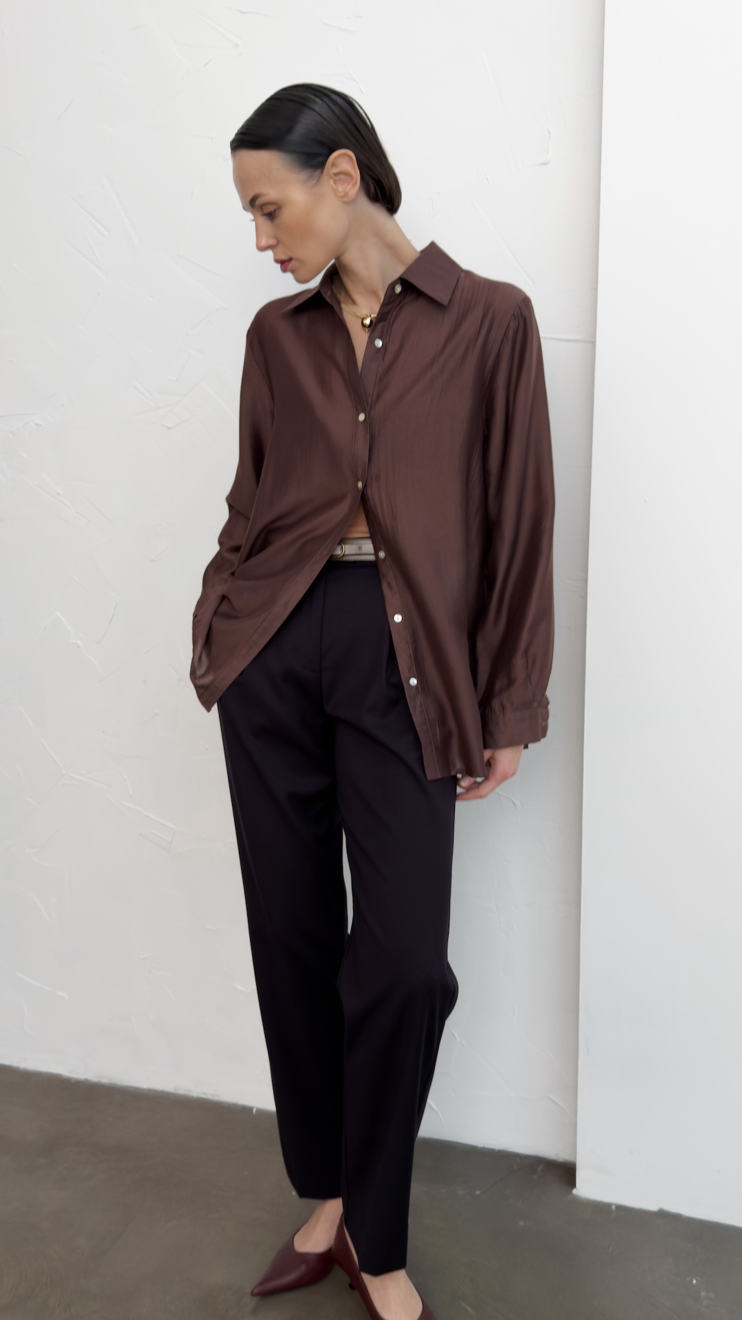 Рубашка из полупрозрачной вискозы