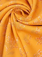 Ткань твил принт 140 г/м2, 100% вискоза, ш. 145 см, горчица