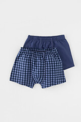 трусы/ уп  для мальчика  К 1930-2уп/ультрамарин,пыльно-голуб.джинс,клетка