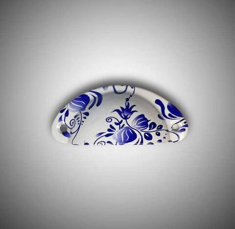 ручкка ретро цвет сине-бел 8*6см