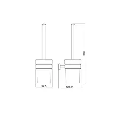 Ёршик туалетный настенный BELZ B90210, хром