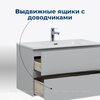 Aquanet 274113 Тумба с раковиной Алвита new 80 2 ящ. цв.серый (274113)