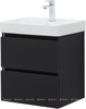Aquanet 367324 Тумба с раковиной Вега 2.0 50 (Ирис T) 2 ящ. цв. черный (367324)