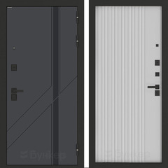 Входная металлическая дверь Бункер БН-12 Веллюто верде 29 Хомс Белый софт рельеф